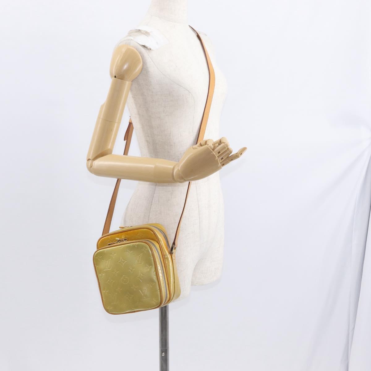 LOUIS VUITTON Monogram Vernis Wooster Shoulder Bag Gris M91036 LV Auth ka841