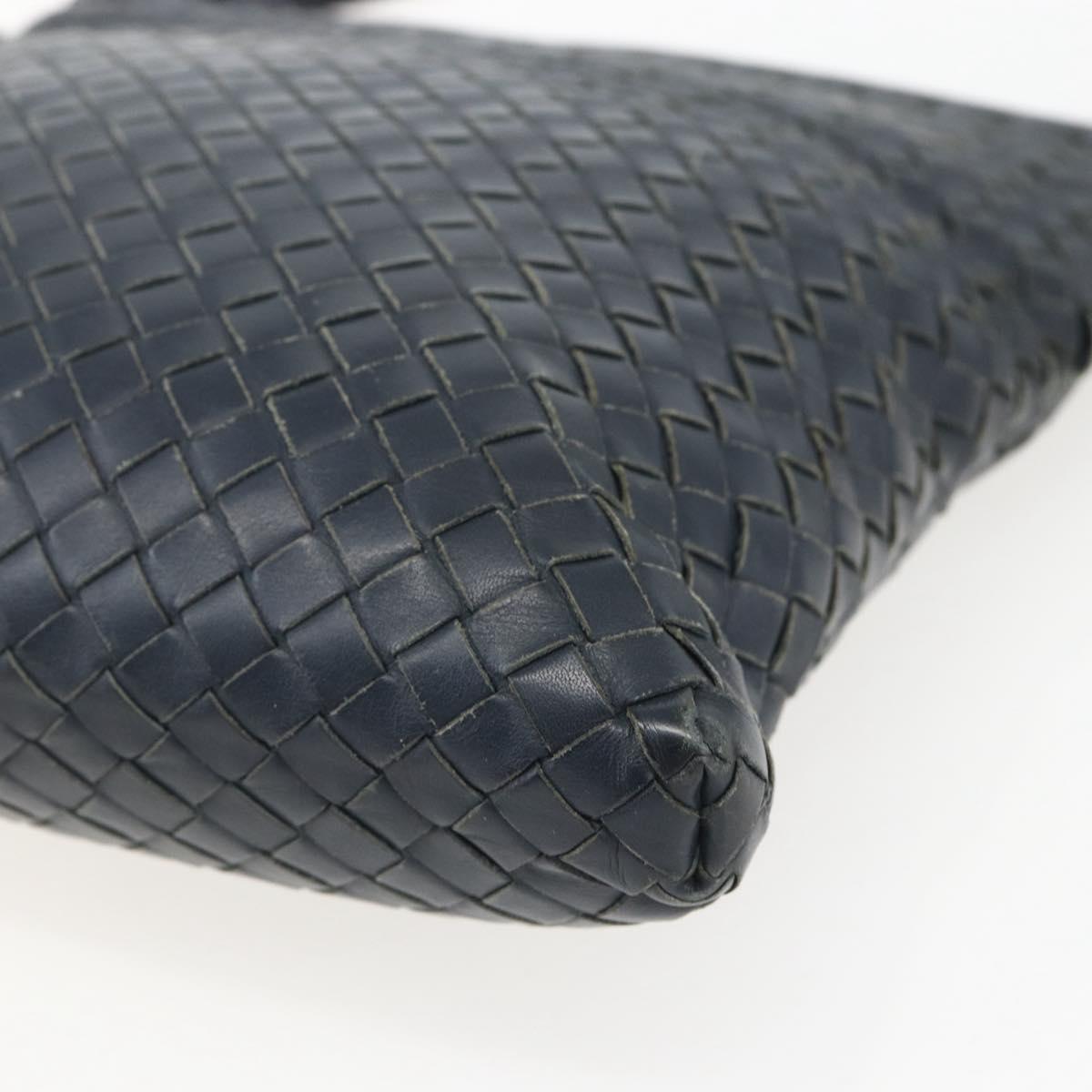 BOTTEGA VENETA INTRECCIATO Shoulder Bag Leather Navy Auth ka844