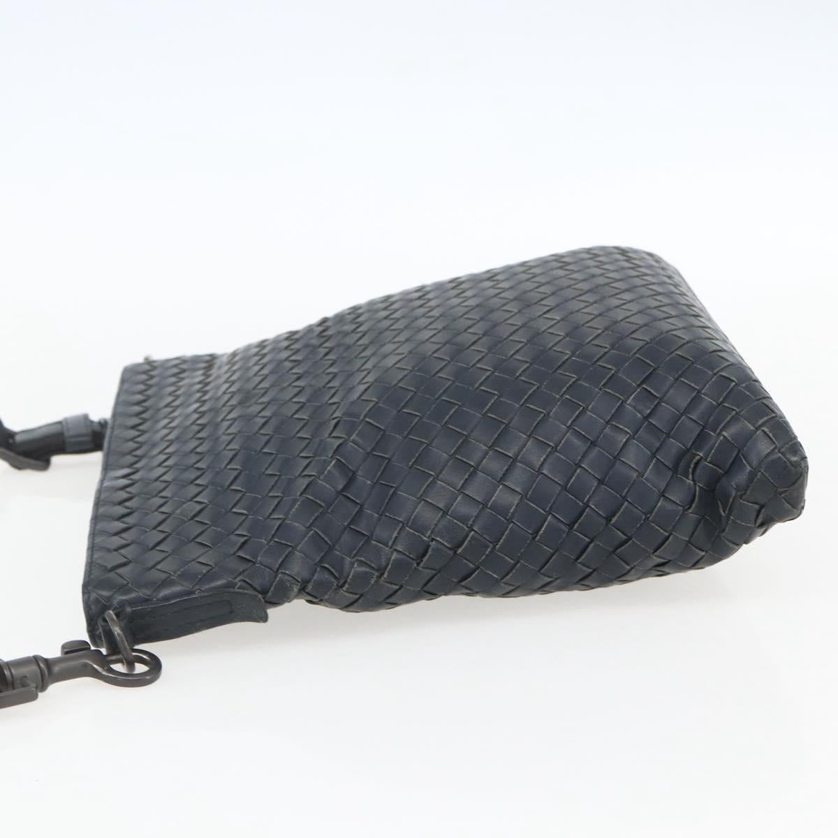 BOTTEGA VENETA INTRECCIATO Shoulder Bag Leather Navy Auth ka844