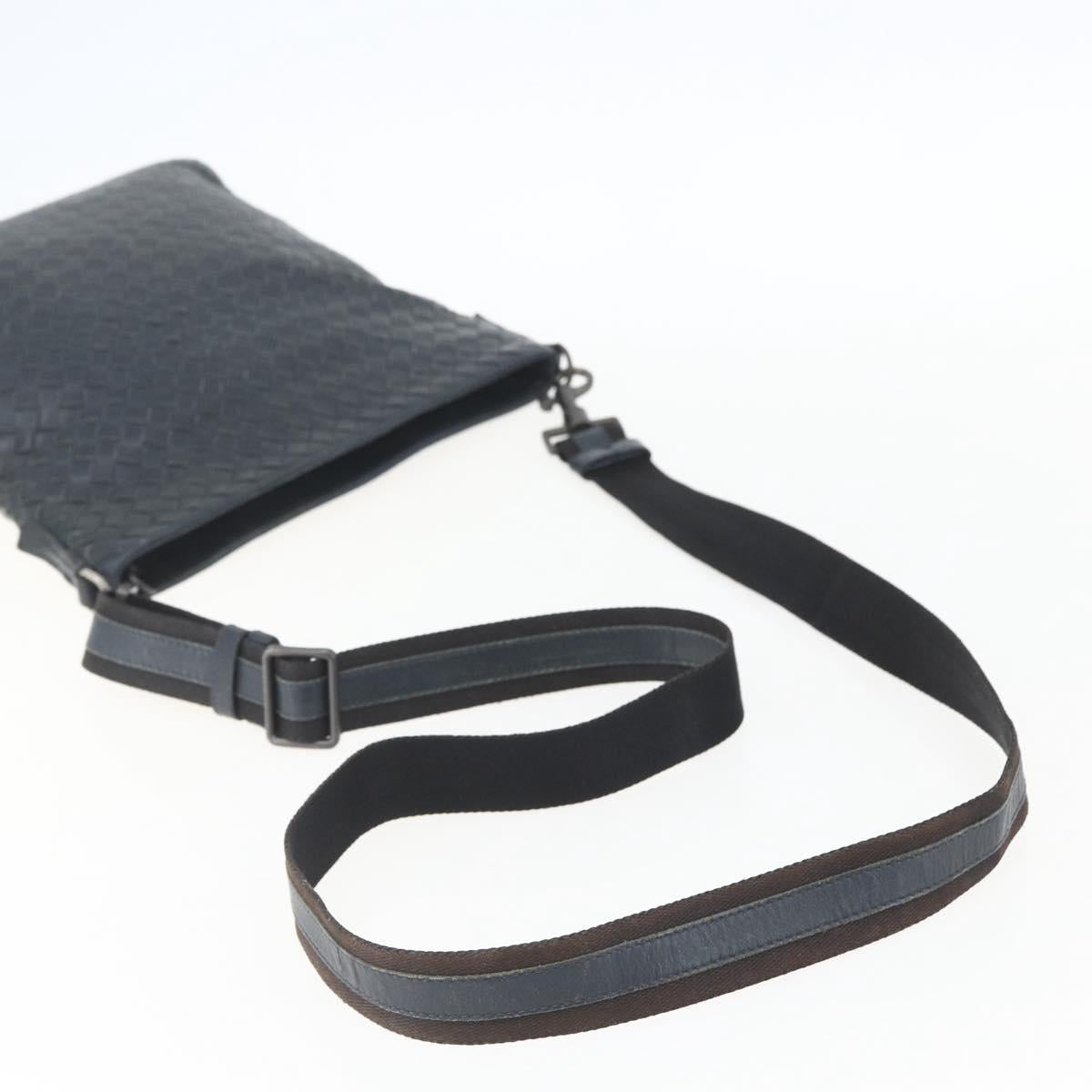 BOTTEGA VENETA INTRECCIATO Shoulder Bag Leather Navy Auth ka844