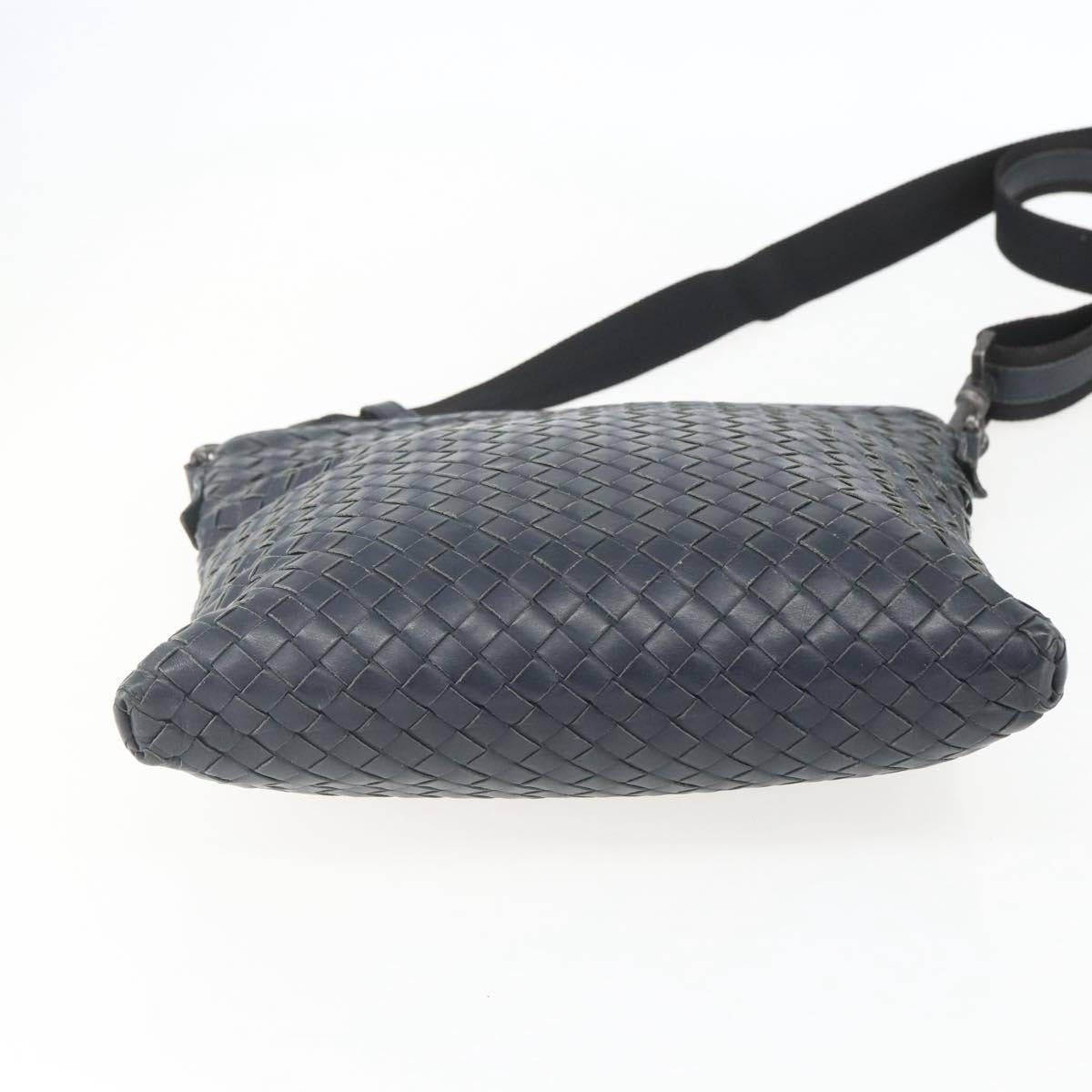 BOTTEGA VENETA INTRECCIATO Shoulder Bag Leather Navy Auth ka844