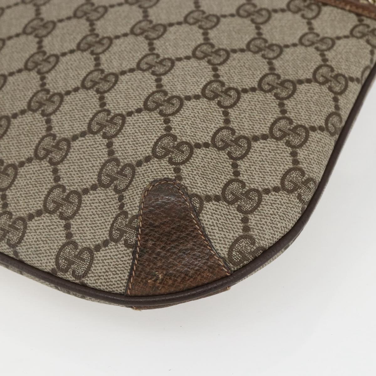 GUCCI GG Supreme Web Sherry Line Bag PVC Beige Gold 904 02 026 Auth ka846