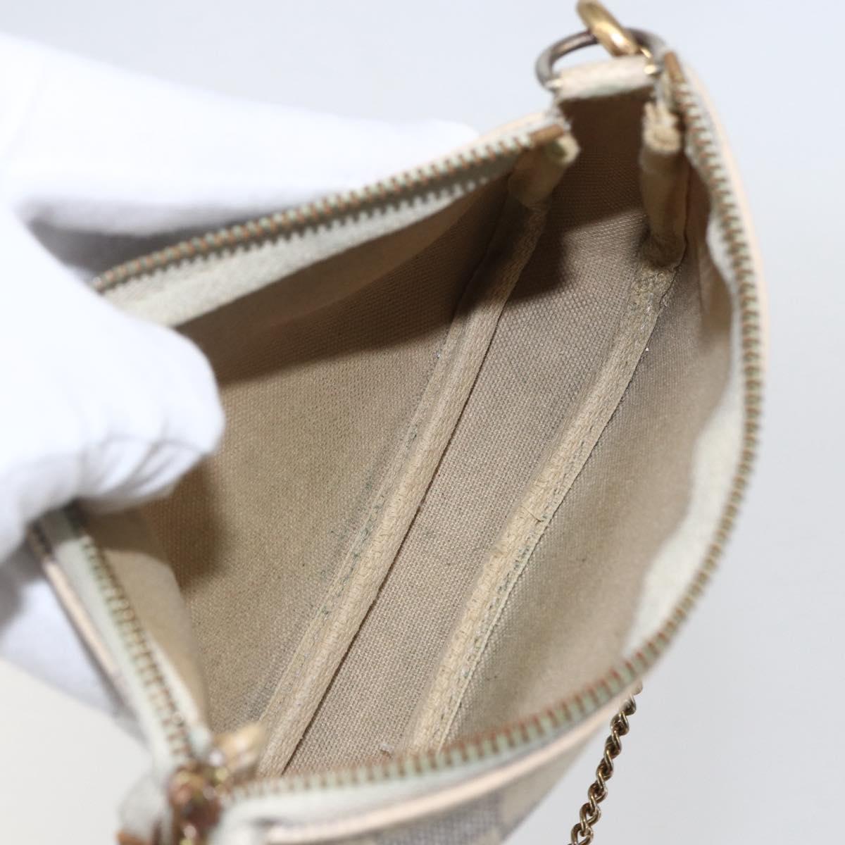 LOUIS VUITTON Damier Azur Mini Pochette Accessoires Pouch N63005 LV Auth ka849