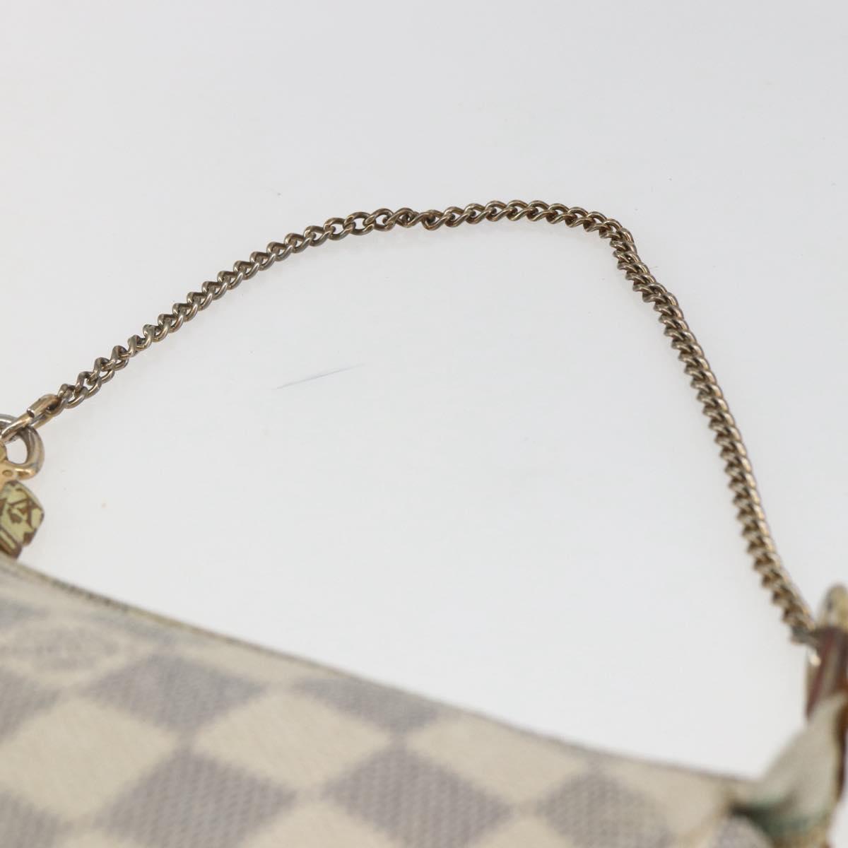 LOUIS VUITTON Damier Azur Mini Pochette Accessoires Pouch N63005 LV Auth ka849