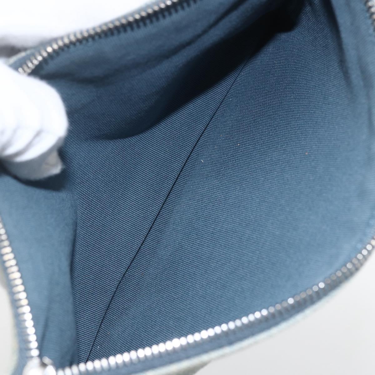 CHANEL Chain Deauville Tote Bag Denim Blue CC Auth ka852V