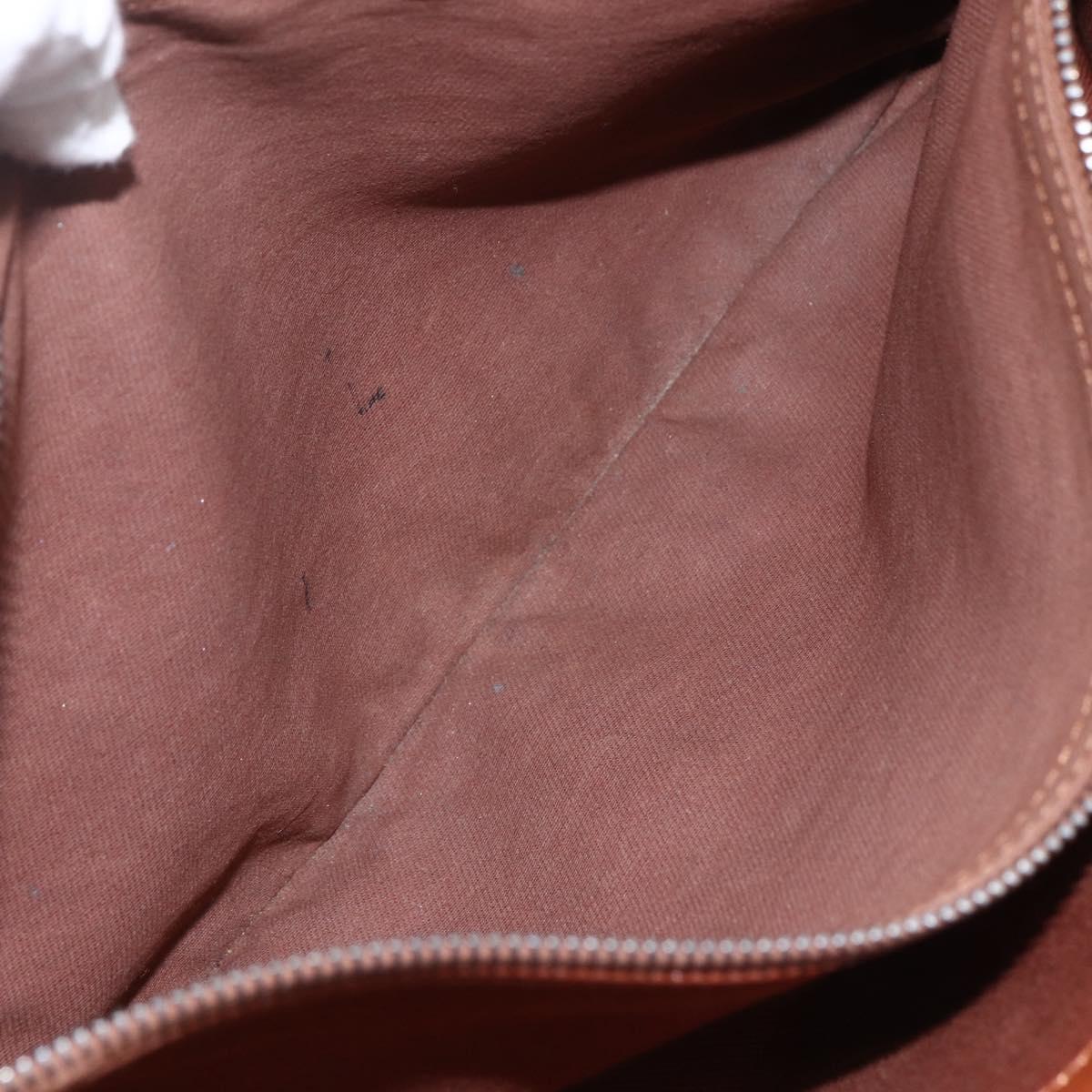 CELINE Boogie bag Hand Bag Leather Brown Silver Auth ka853