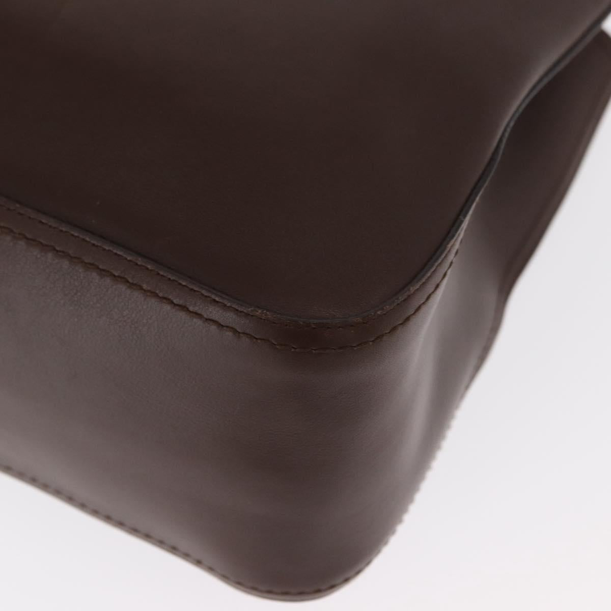 Salvatore Ferragamo Tote Bag Leather Brown Auth ka863