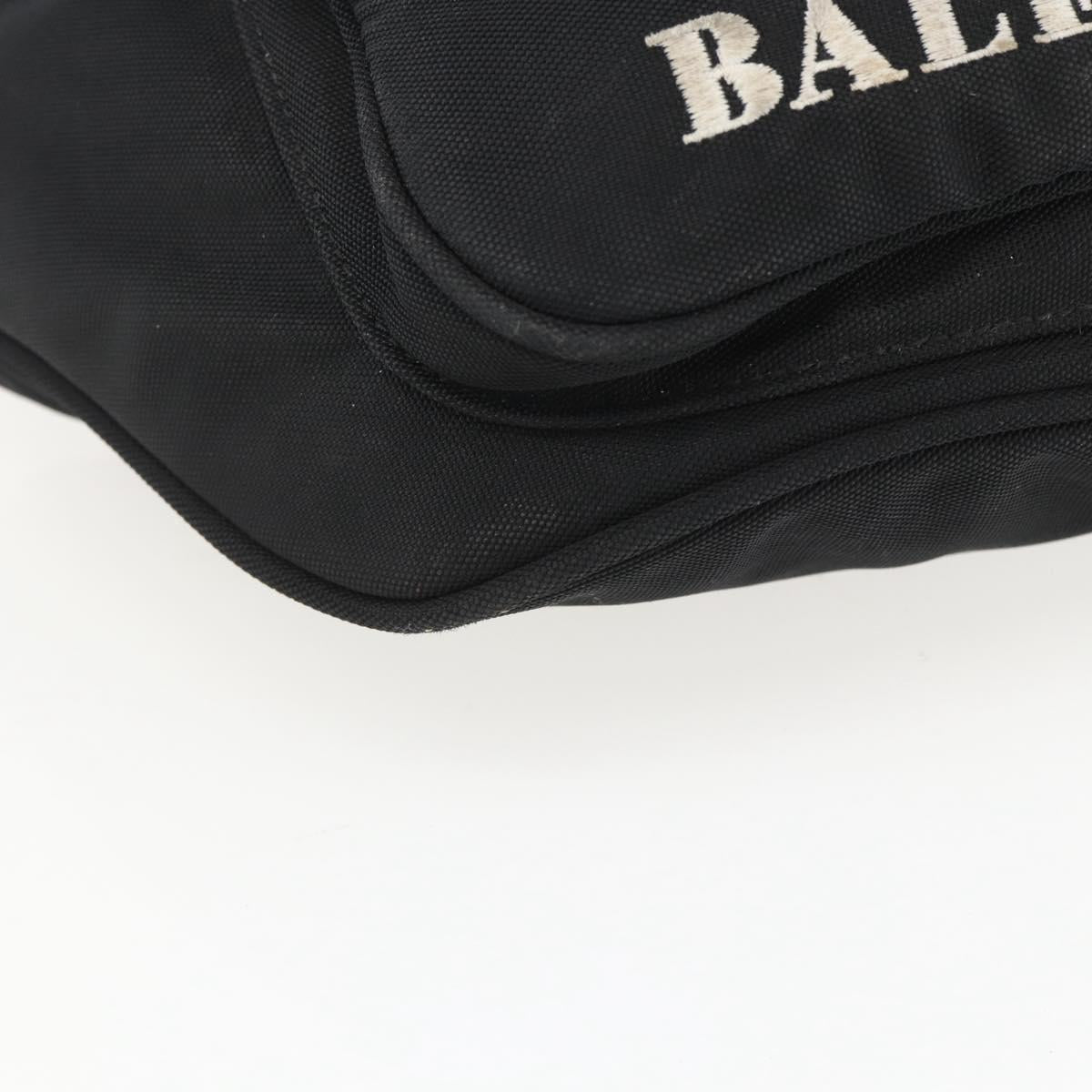 BALENCIAGA Body Bag Canvas Black 482389 Auth ka873