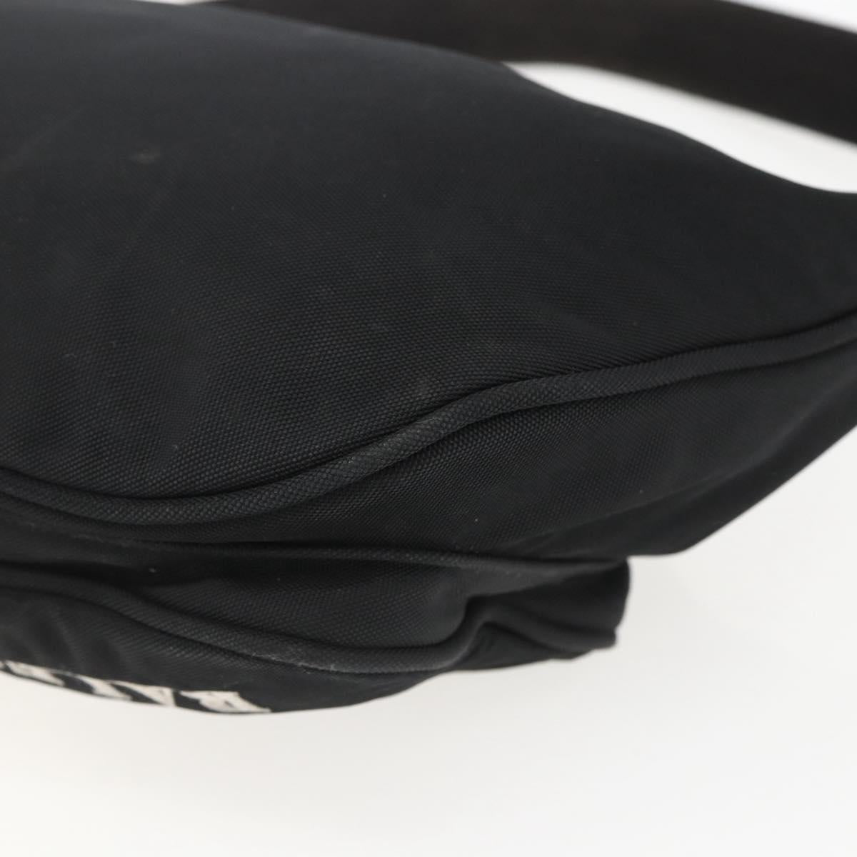BALENCIAGA Body Bag Canvas Black 482389 Auth ka873