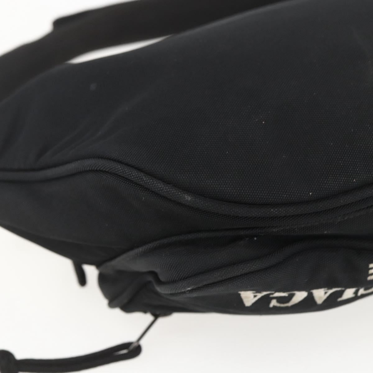 BALENCIAGA Body Bag Canvas Black 482389 Auth ka873