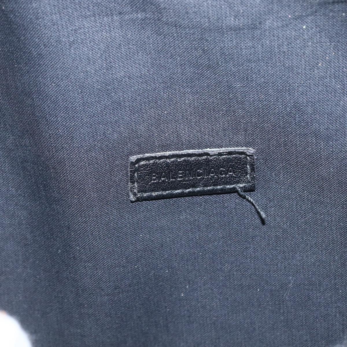 BALENCIAGA Body Bag Canvas Black 482389 Auth ka873