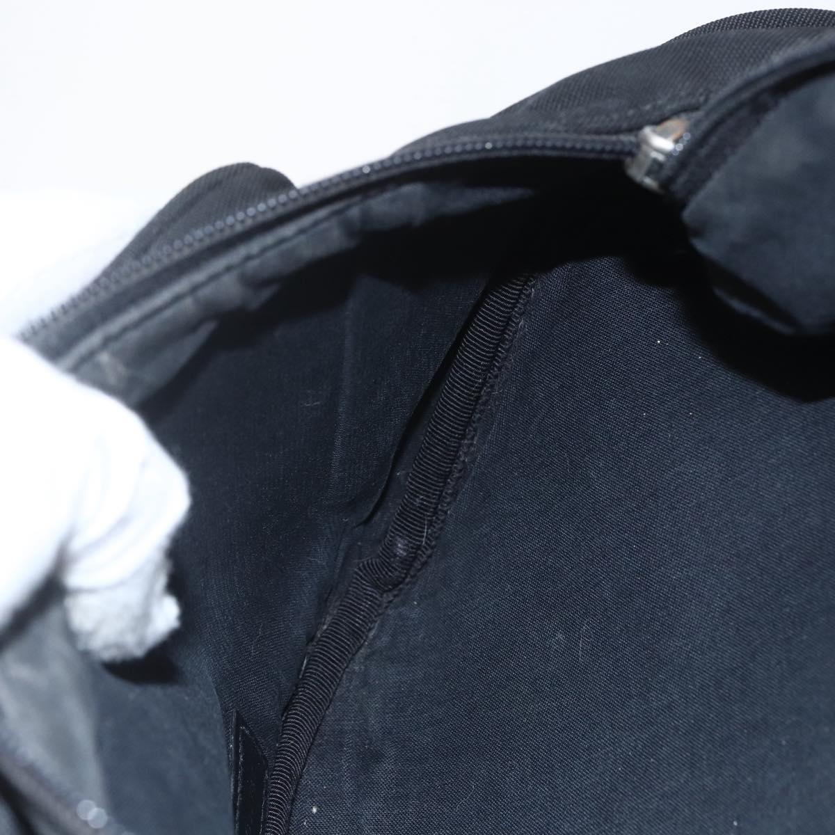 BALENCIAGA Body Bag Canvas Black 482389 Auth ka873