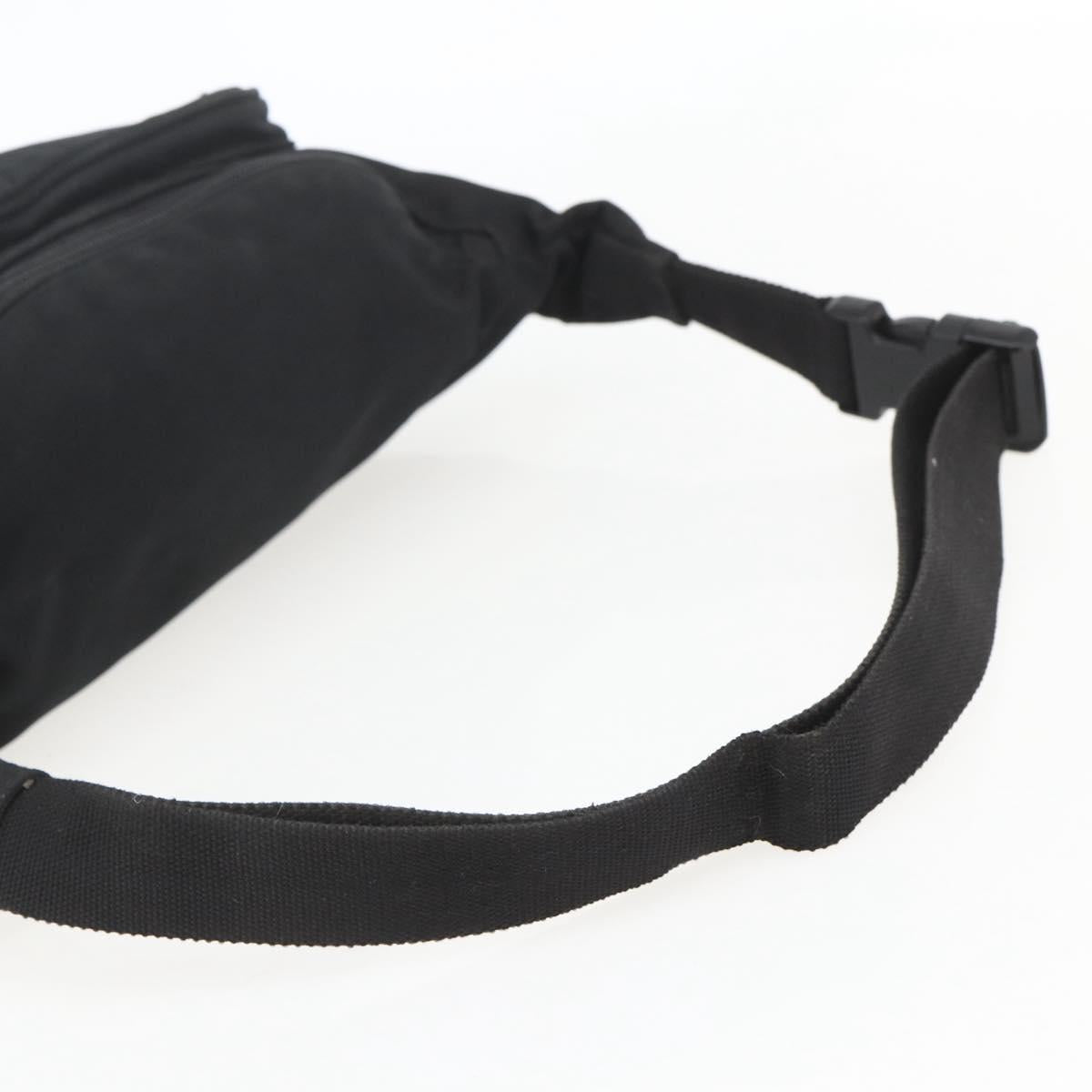 BALENCIAGA Body Bag Canvas Black 482389 Auth ka873