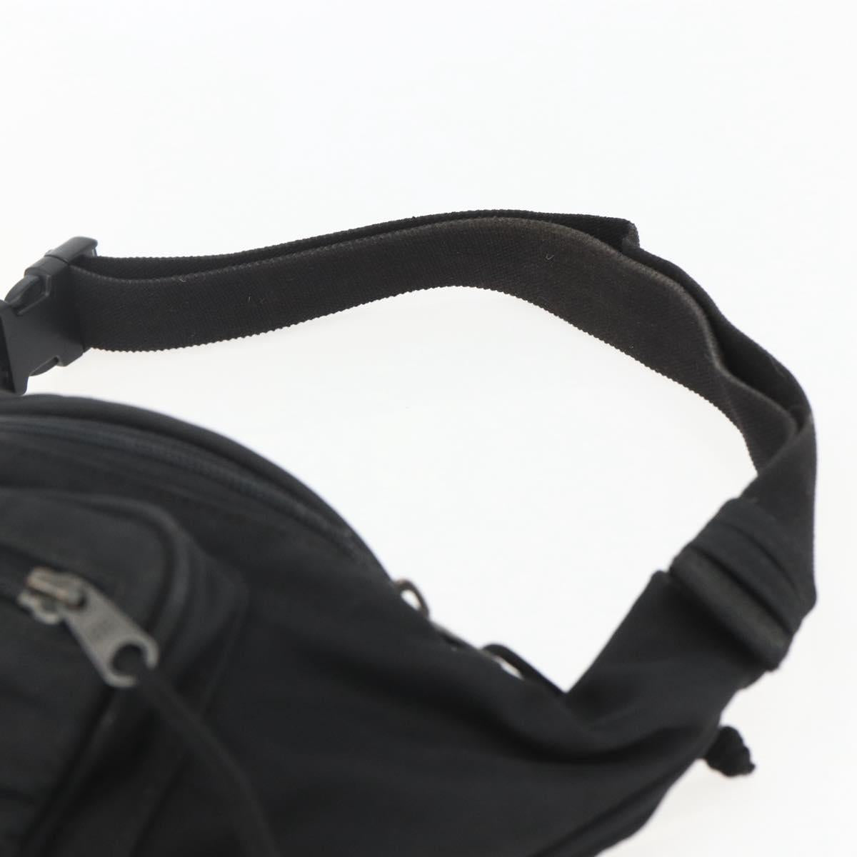 BALENCIAGA Body Bag Canvas Black 482389 Auth ka873