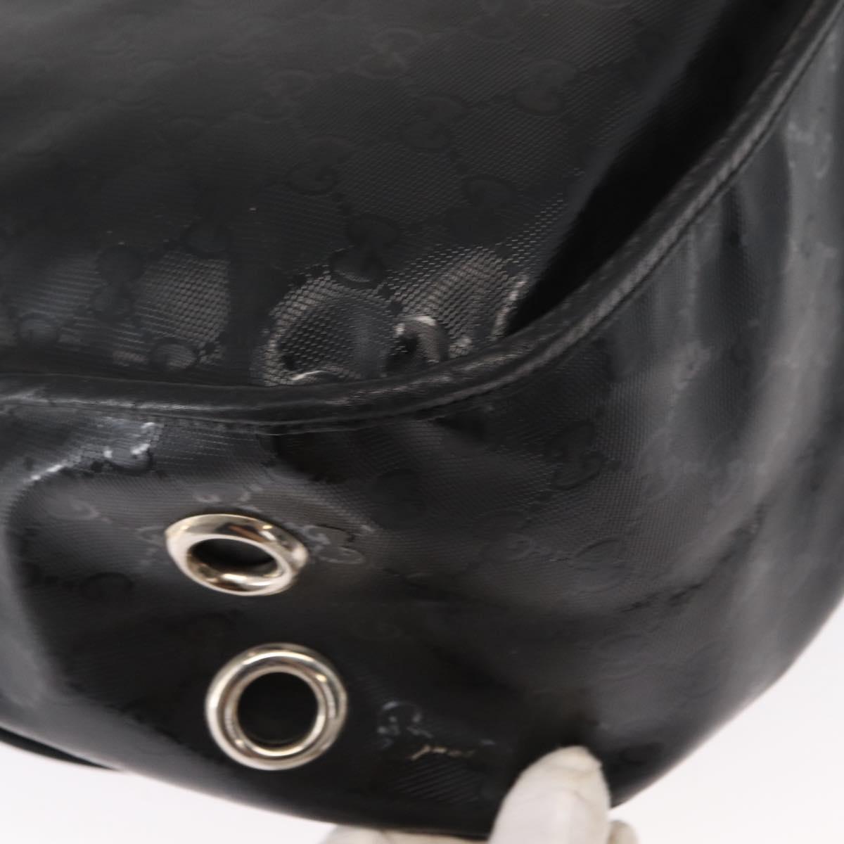 GUCCI GG Implementation Web Sherry Line Bag Black Silver 269376 Auth ka886