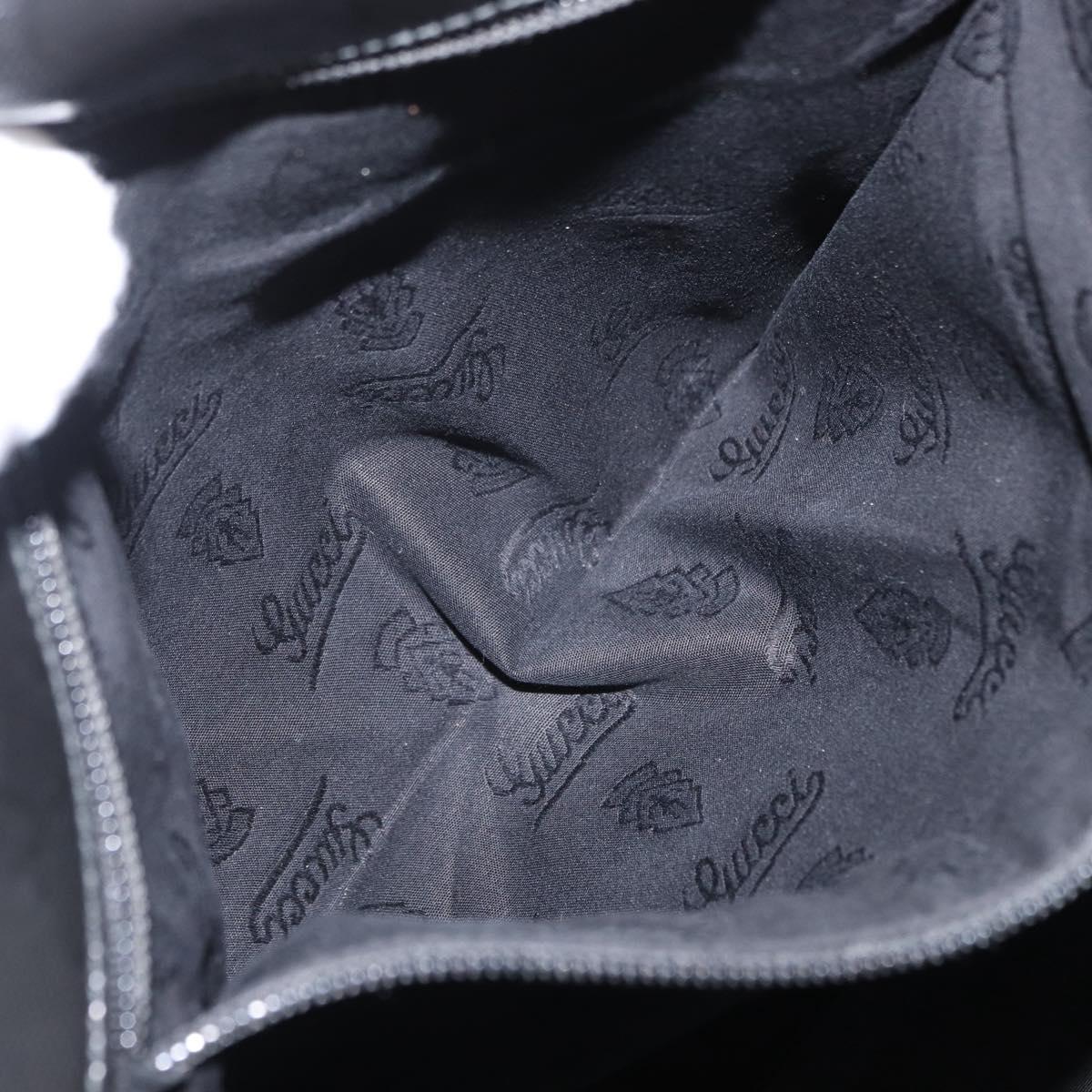 GUCCI GG Implementation Web Sherry Line Bag Black Silver 269376 Auth ka886