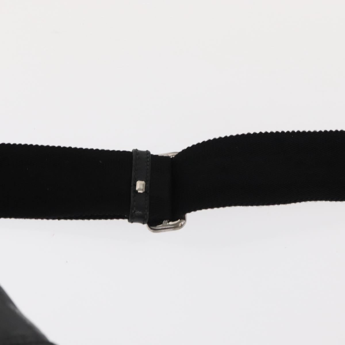 GUCCI GG Implementation Web Sherry Line Bag Black Silver 269376 Auth ka886