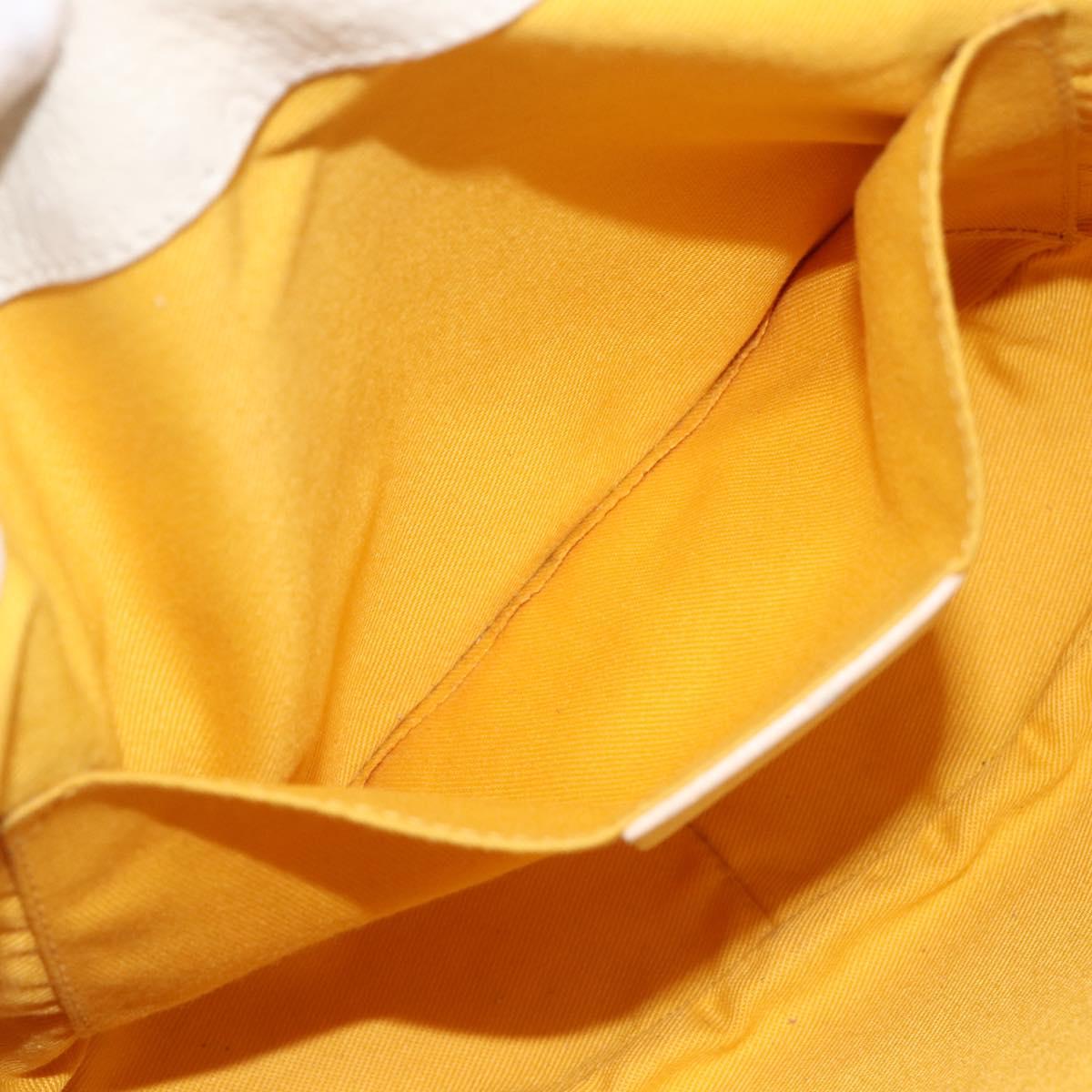 Salvatore Ferragamo Shoulder Bag Leather Beige Gold Auth ka894