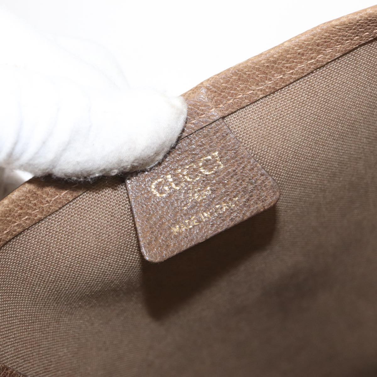 GUCCI GG Plus Supreme Web Sherry Line Tote Bag PVC Beige Gold Auth ka901