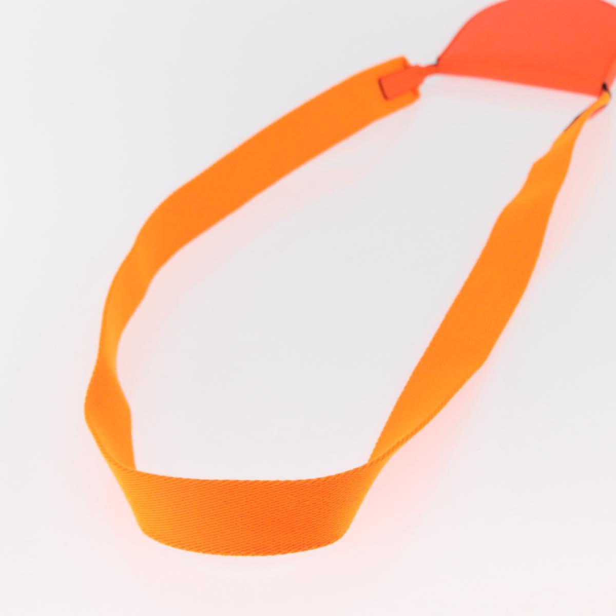 LOEWE Anagram Shoulder Bag Leather Orange Auth ka914M