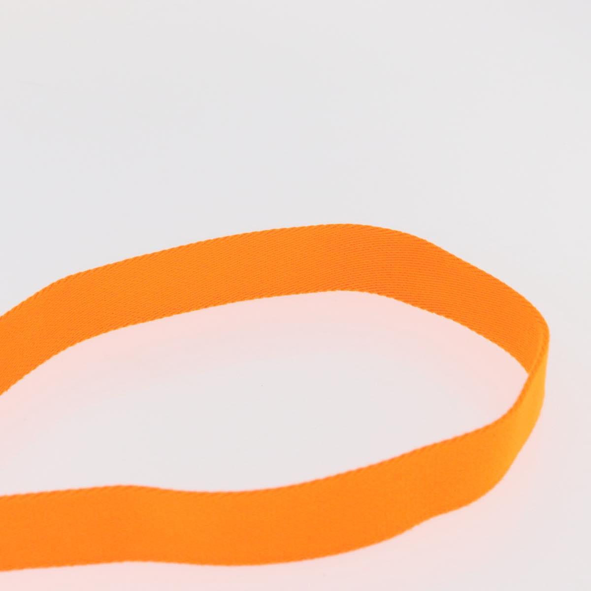 LOEWE Anagram Shoulder Bag Leather Orange Auth ka914M