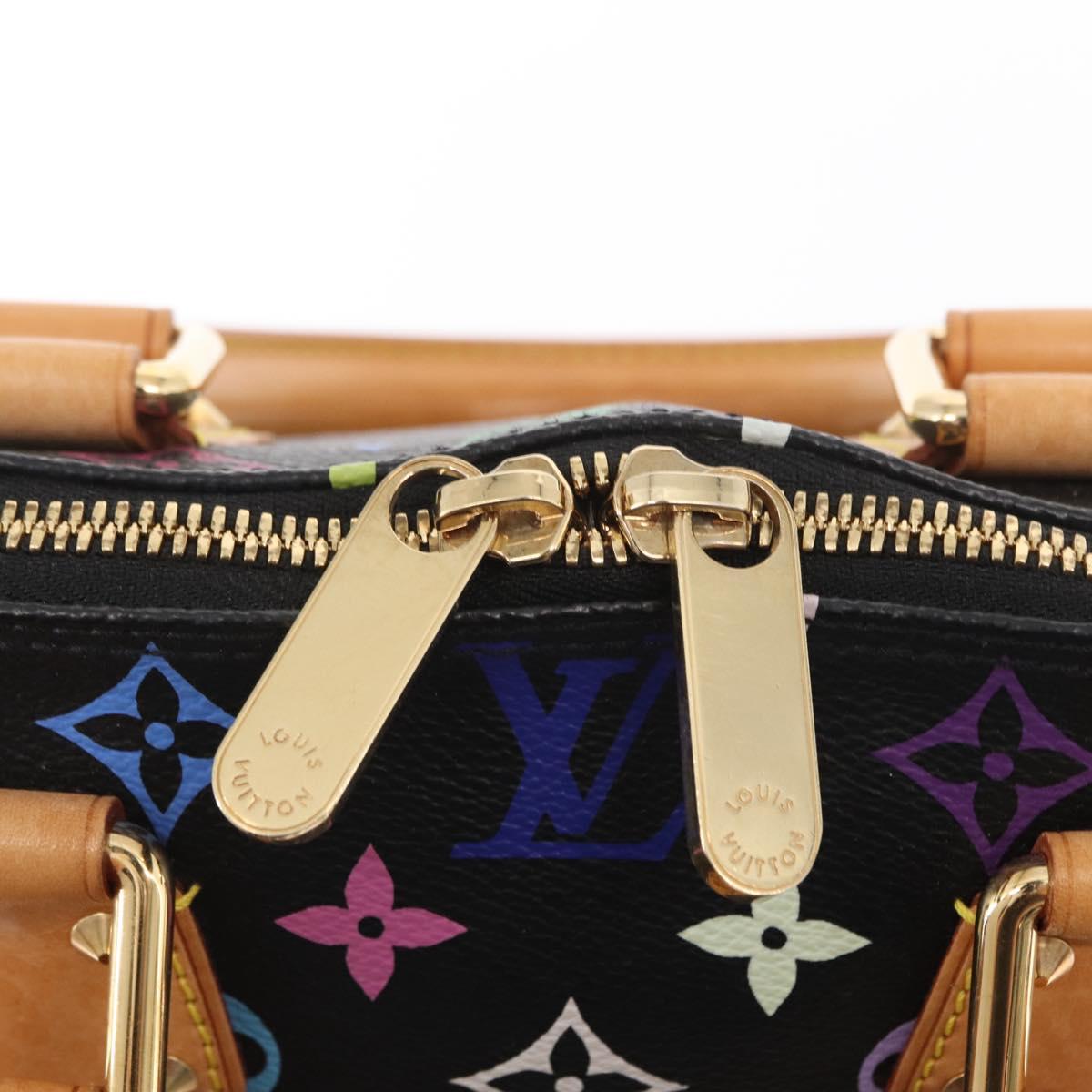 LOUIS VUITTON Monogram Multicolor Alma Hand Bag Black M92646 LV Auth ka920SAV