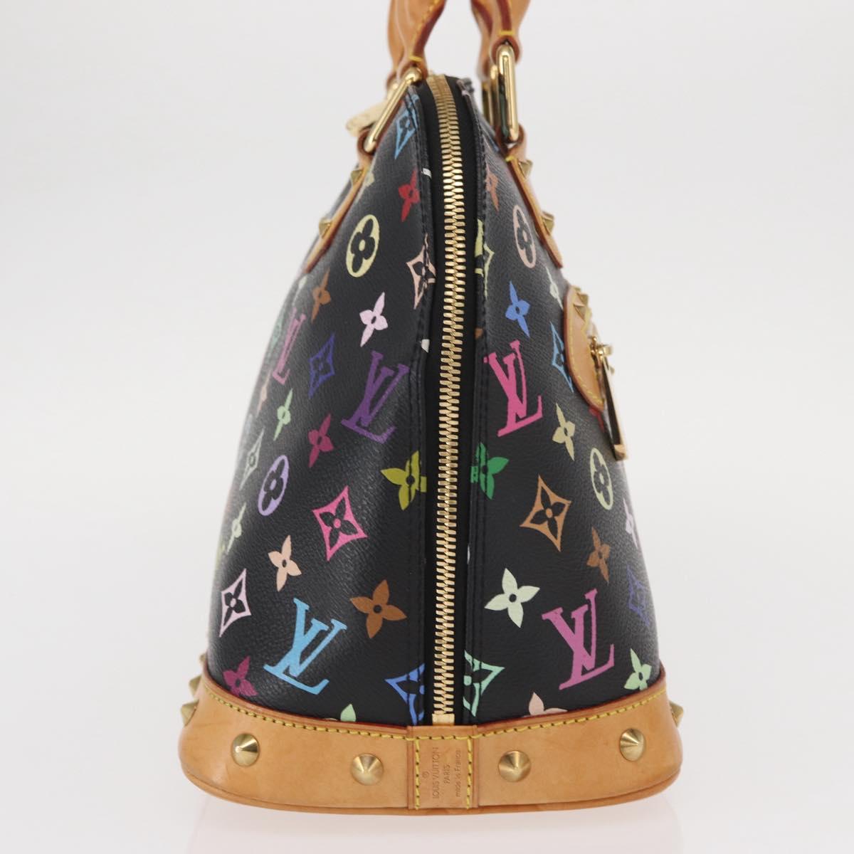 LOUIS VUITTON Monogram Multicolor Alma Hand Bag Black M92646 LV Auth ka920SAV