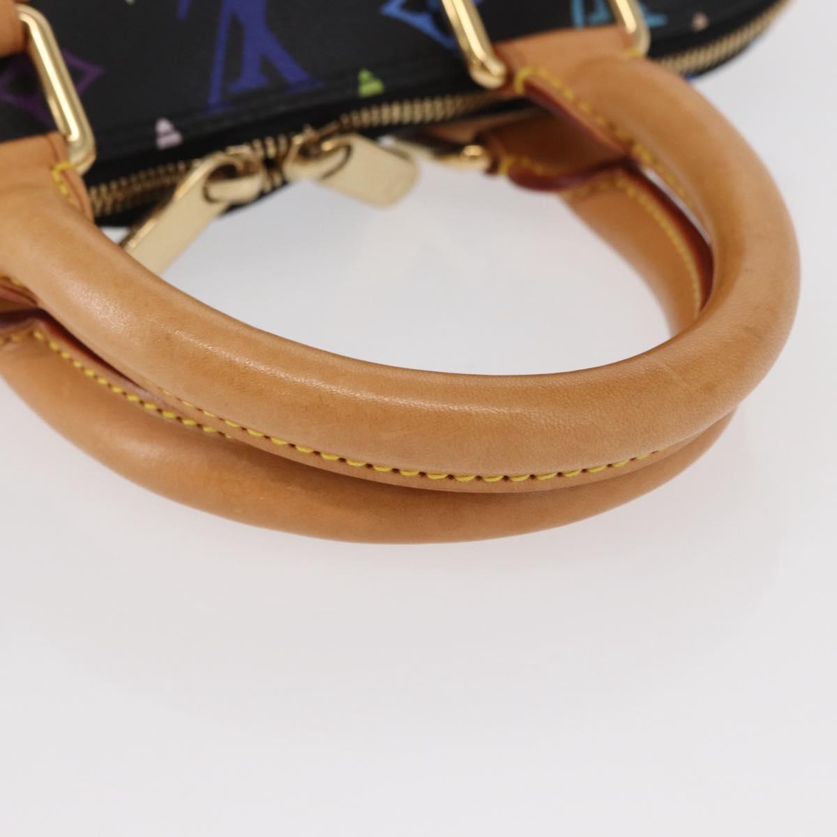 LOUIS VUITTON Monogram Multicolor Alma Hand Bag Black M92646 LV Auth ka920SAV