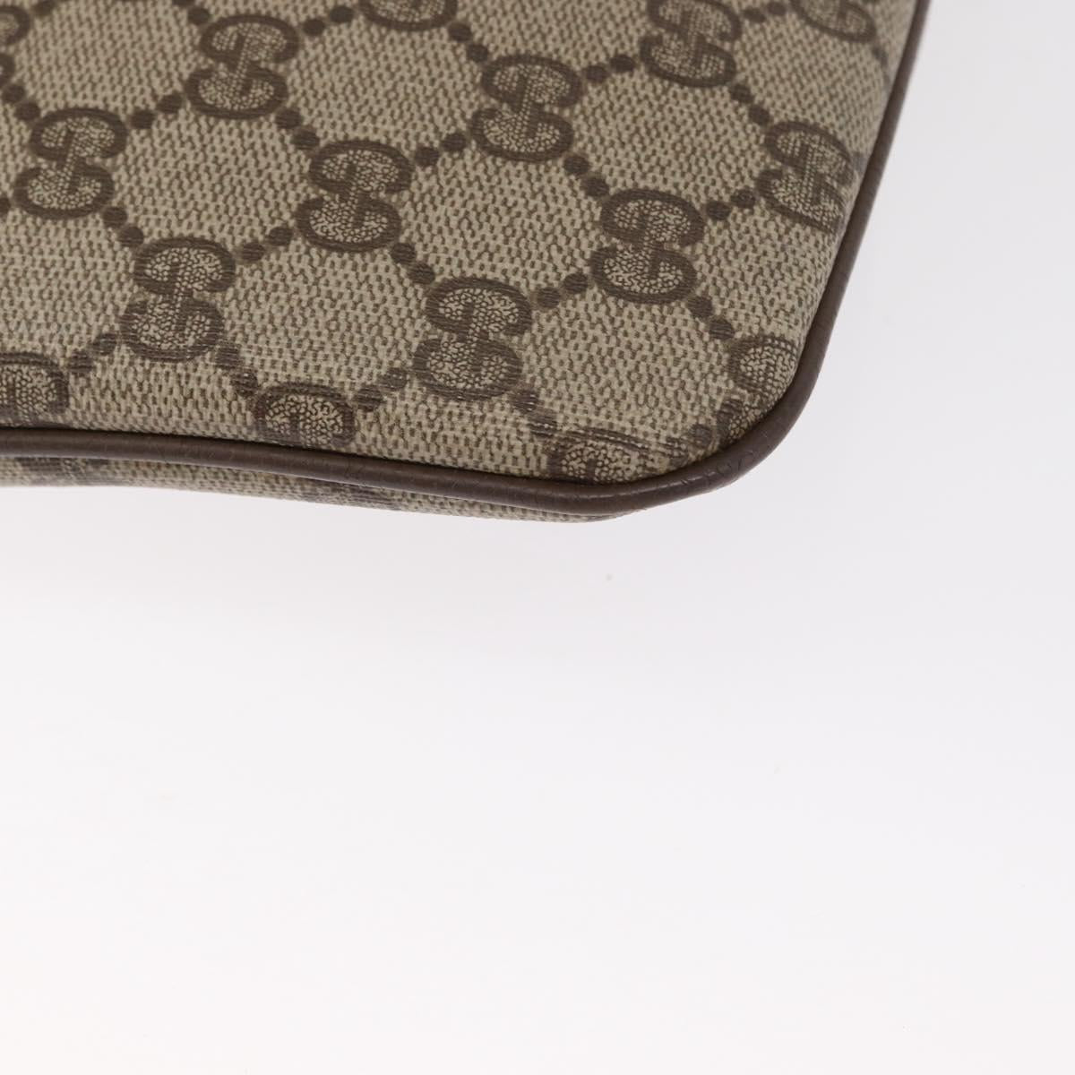GUCCI GG Supreme Web Sherry Line Bag PVC Beige Gold 904 02 047 Auth ka922