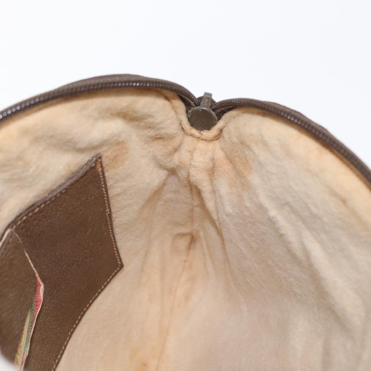 GUCCI GG Supreme Web Sherry Line Bag PVC Beige Gold 904 02 047 Auth ka922
