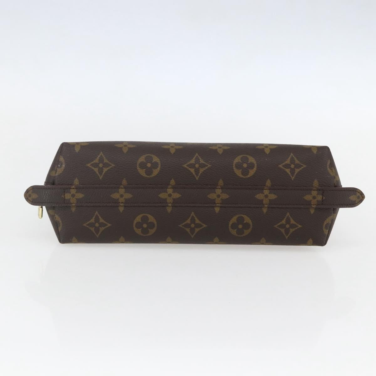 LOUIS VUITTON Monogram Trousse Demi Ronde Cosmetic Pouch M47520 LV Auth ka924