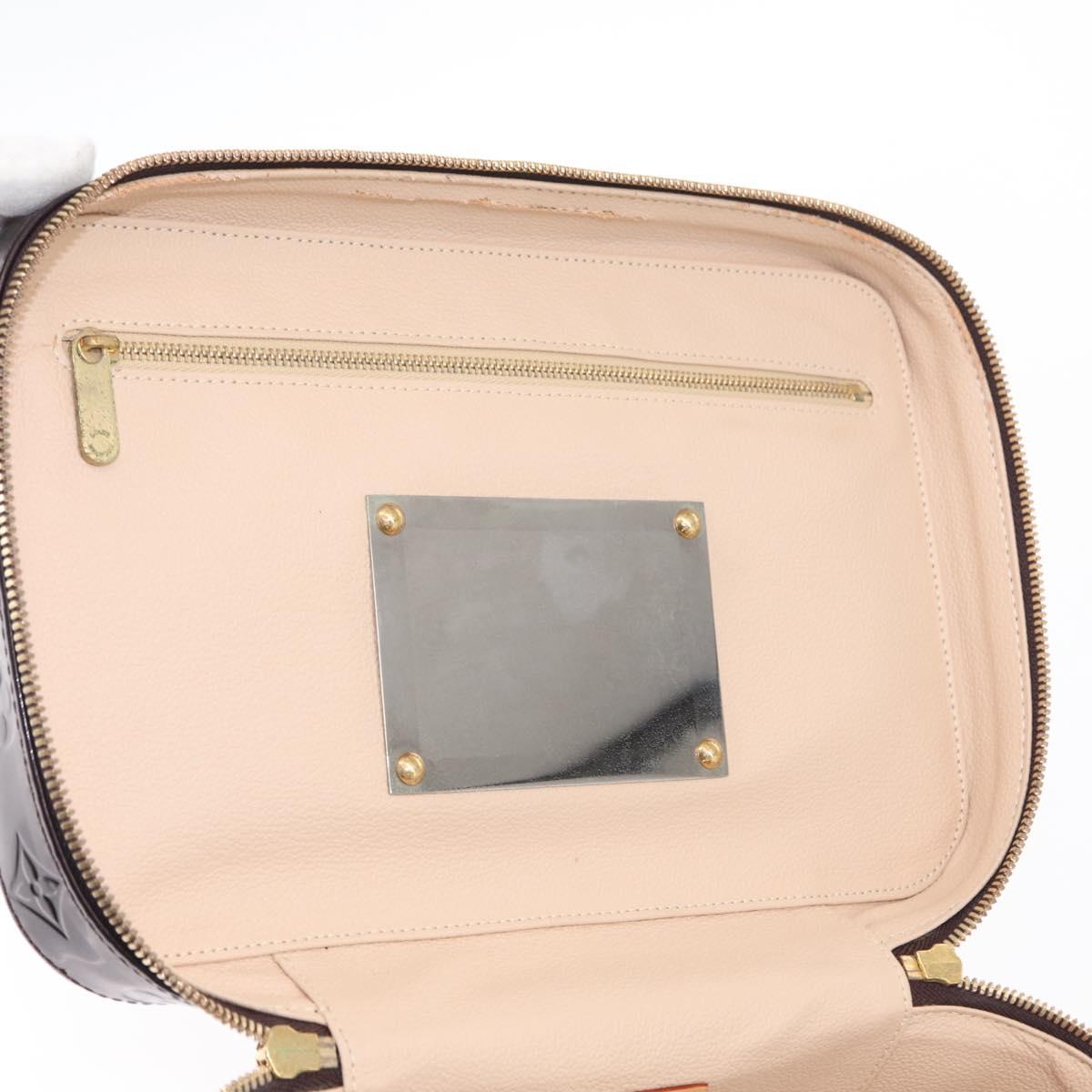 LOUIS VUITTON Monogram Vernis Vanity GM Amarante M93512 Auth ka927