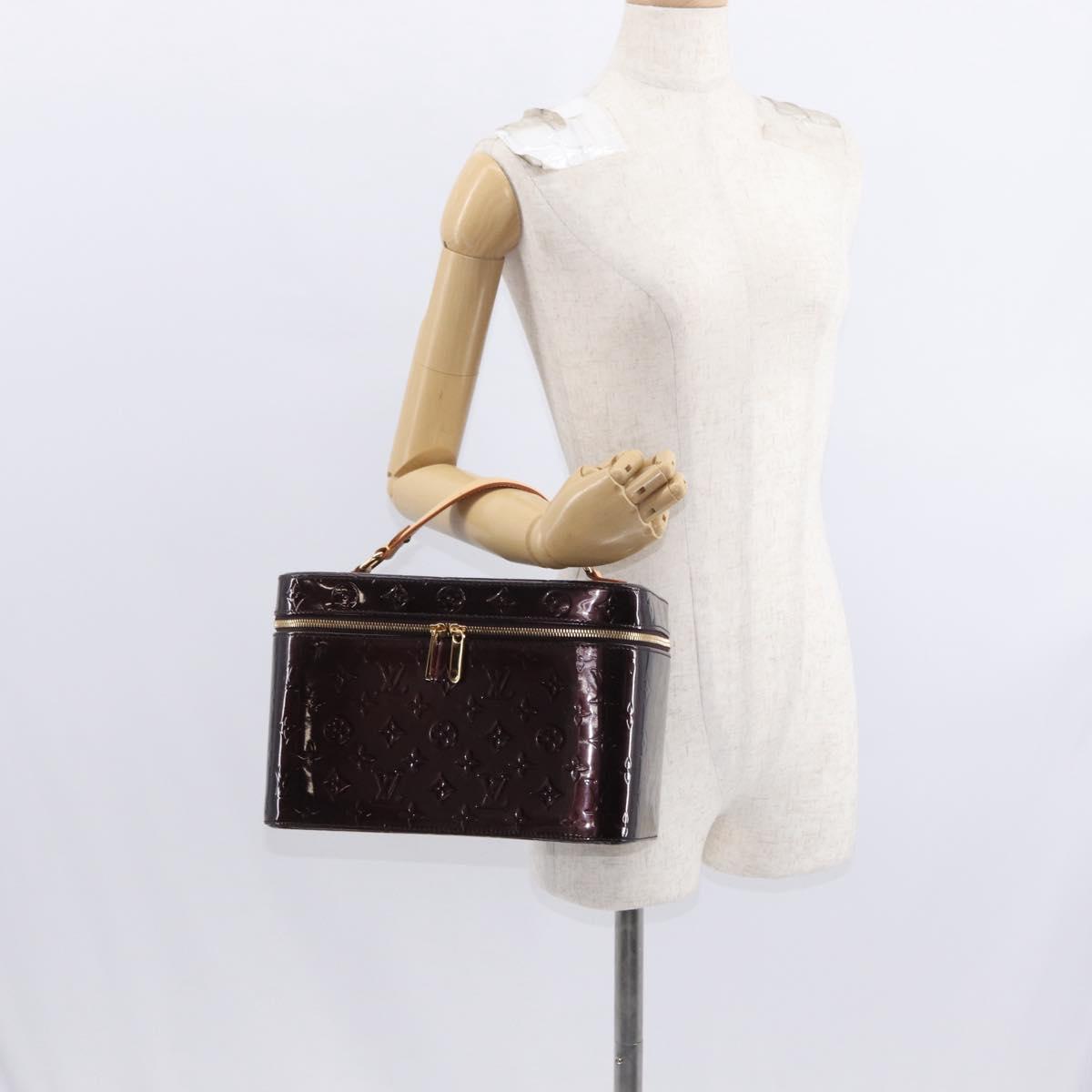 LOUIS VUITTON Monogram Vernis Vanity GM Amarante M93512 Auth ka927