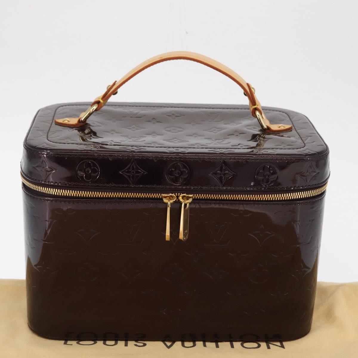 LOUIS VUITTON Monogram Vernis Vanity GM Amarante M93512 Auth ka927