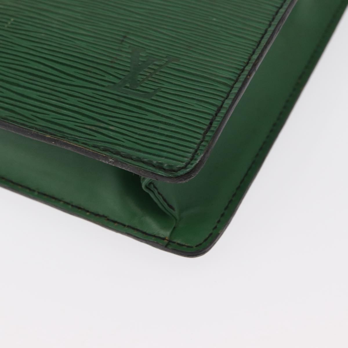 LOUIS VUITTON Epi Serviette Conseiller Briefcase Green M54424 LV Auth ka938
