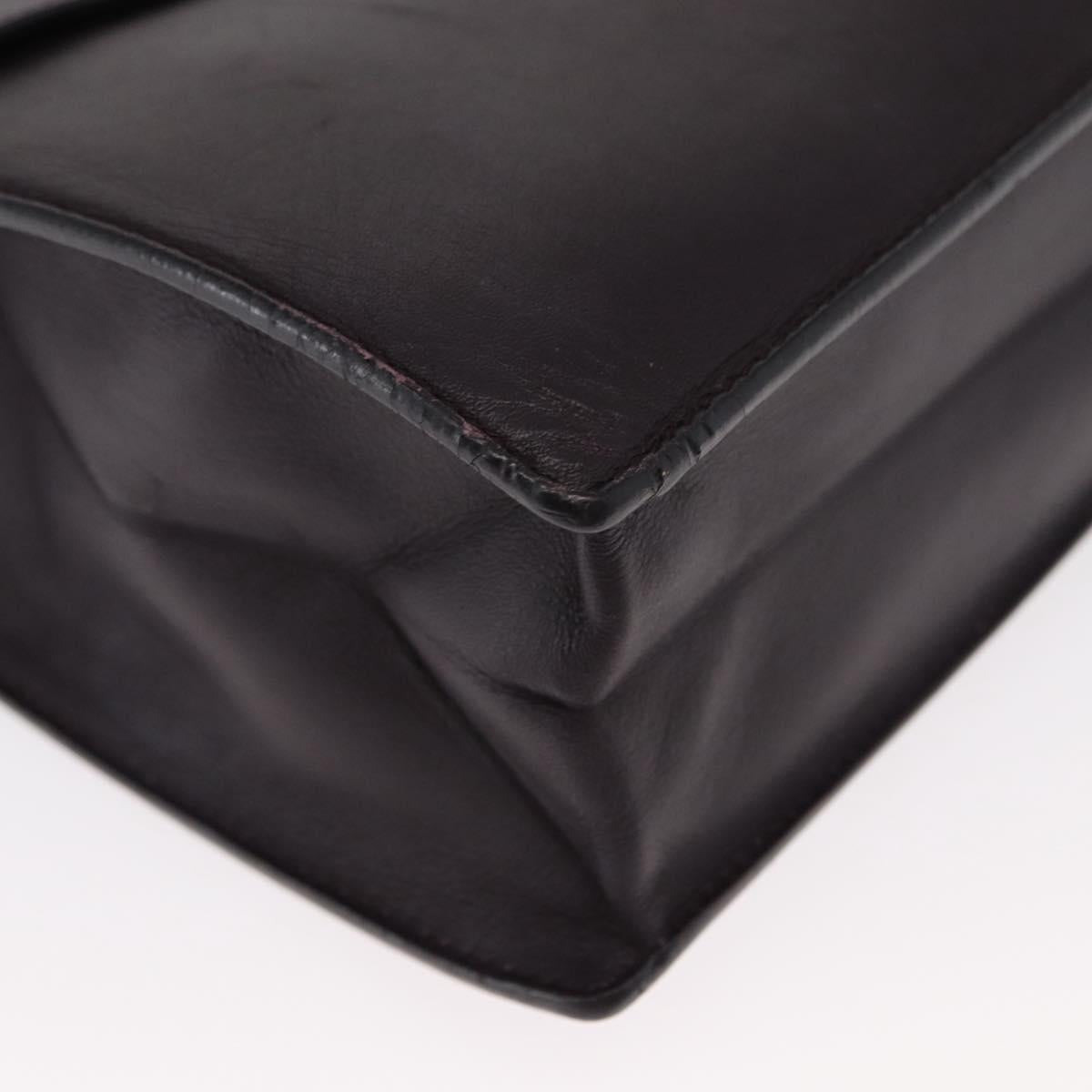 Salvatore Ferragamo Gancini Shoulder Bag Leather 2way Purple Gold Auth ka942