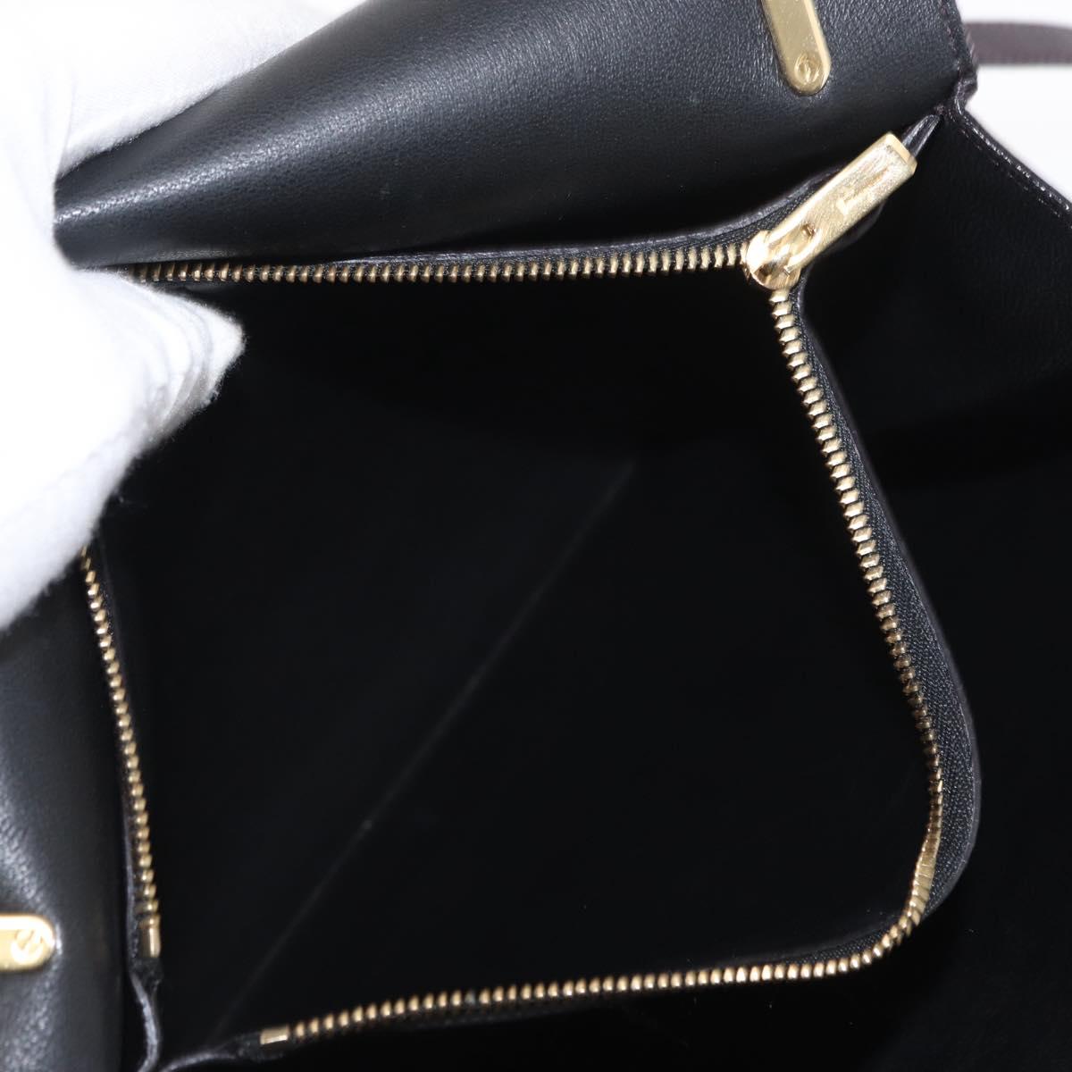 Salvatore Ferragamo Gancini Shoulder Bag Leather 2way Purple Gold Auth ka942