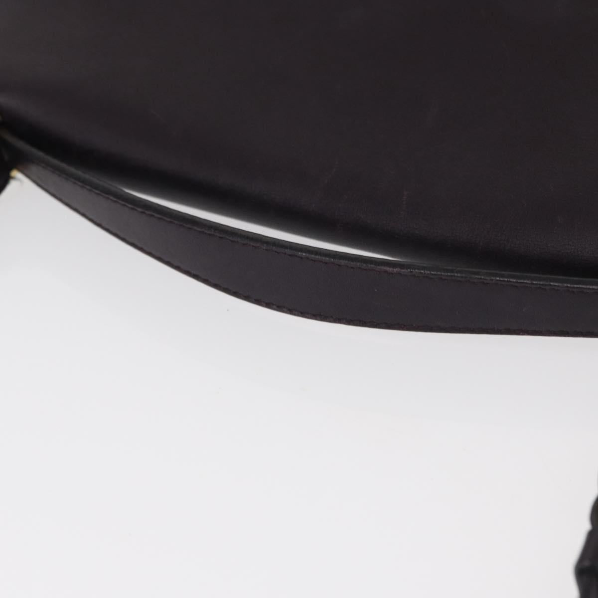 Salvatore Ferragamo Gancini Shoulder Bag Leather 2way Purple Gold Auth ka942