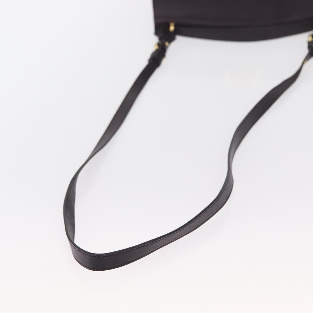 Salvatore Ferragamo Gancini Shoulder Bag Leather 2way Purple Gold Auth ka942