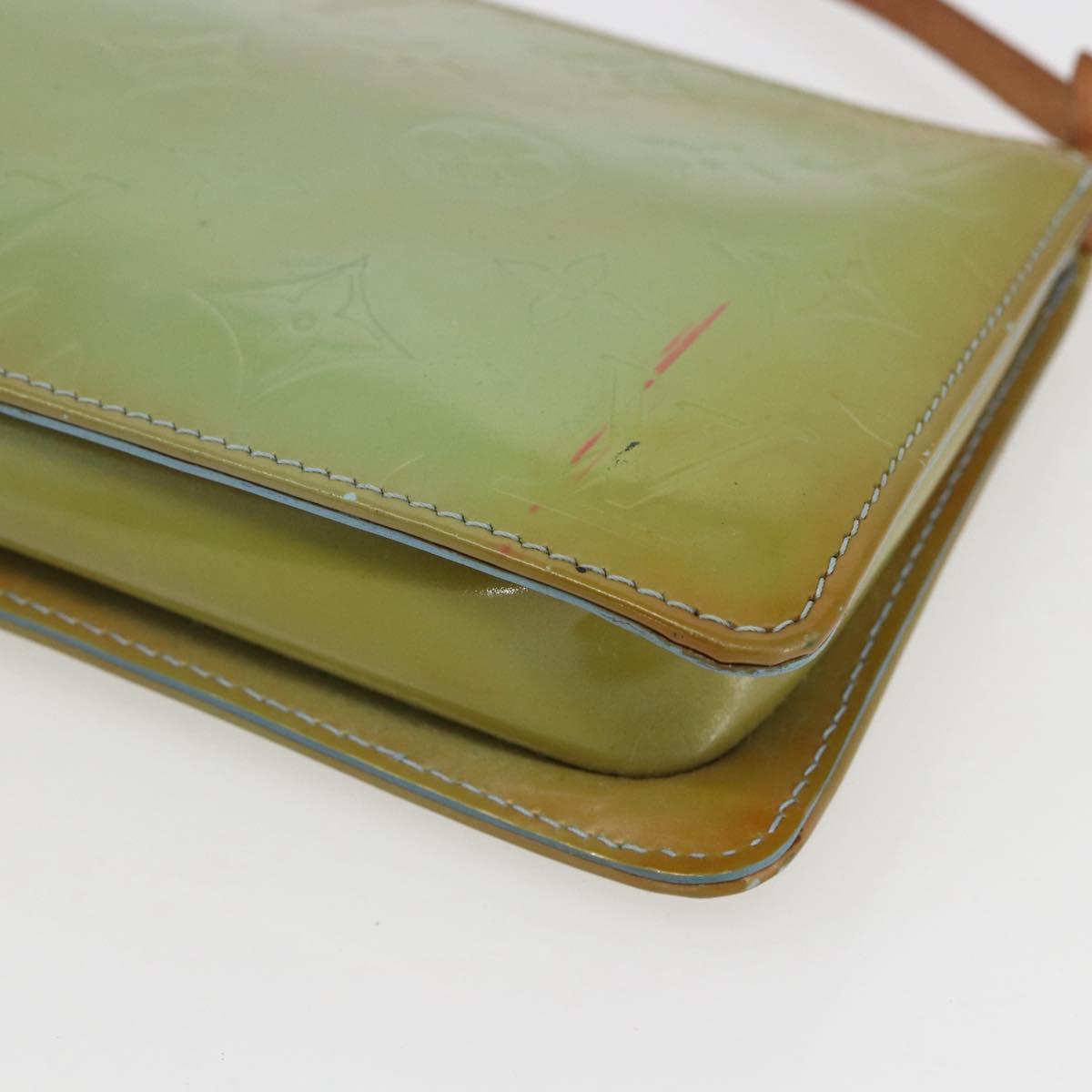 LOUIS VUITTON Monogram Vernis Lexington Pouch Baby Blue M91011 LV Auth ka945