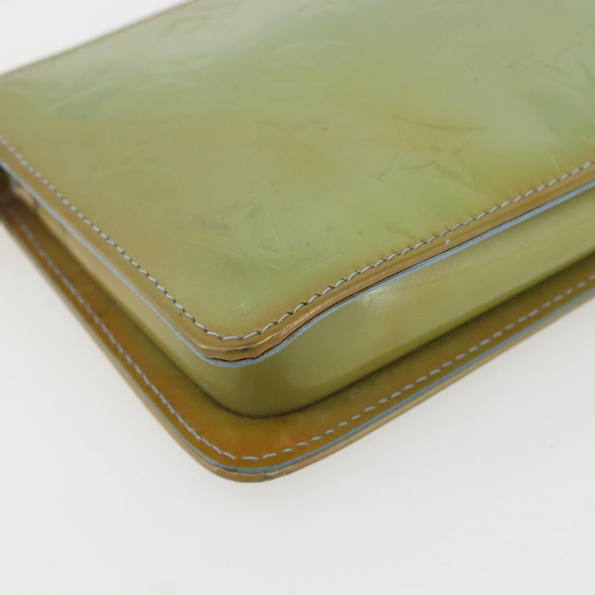 LOUIS VUITTON Monogram Vernis Lexington Pouch Baby Blue M91011 LV Auth ka945