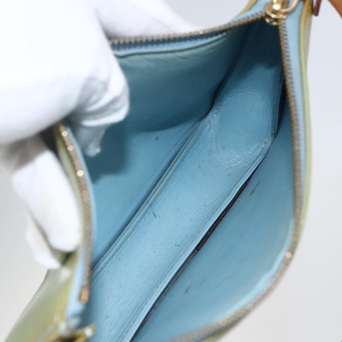 LOUIS VUITTON Monogram Vernis Lexington Pouch Baby Blue M91011 LV Auth ka945