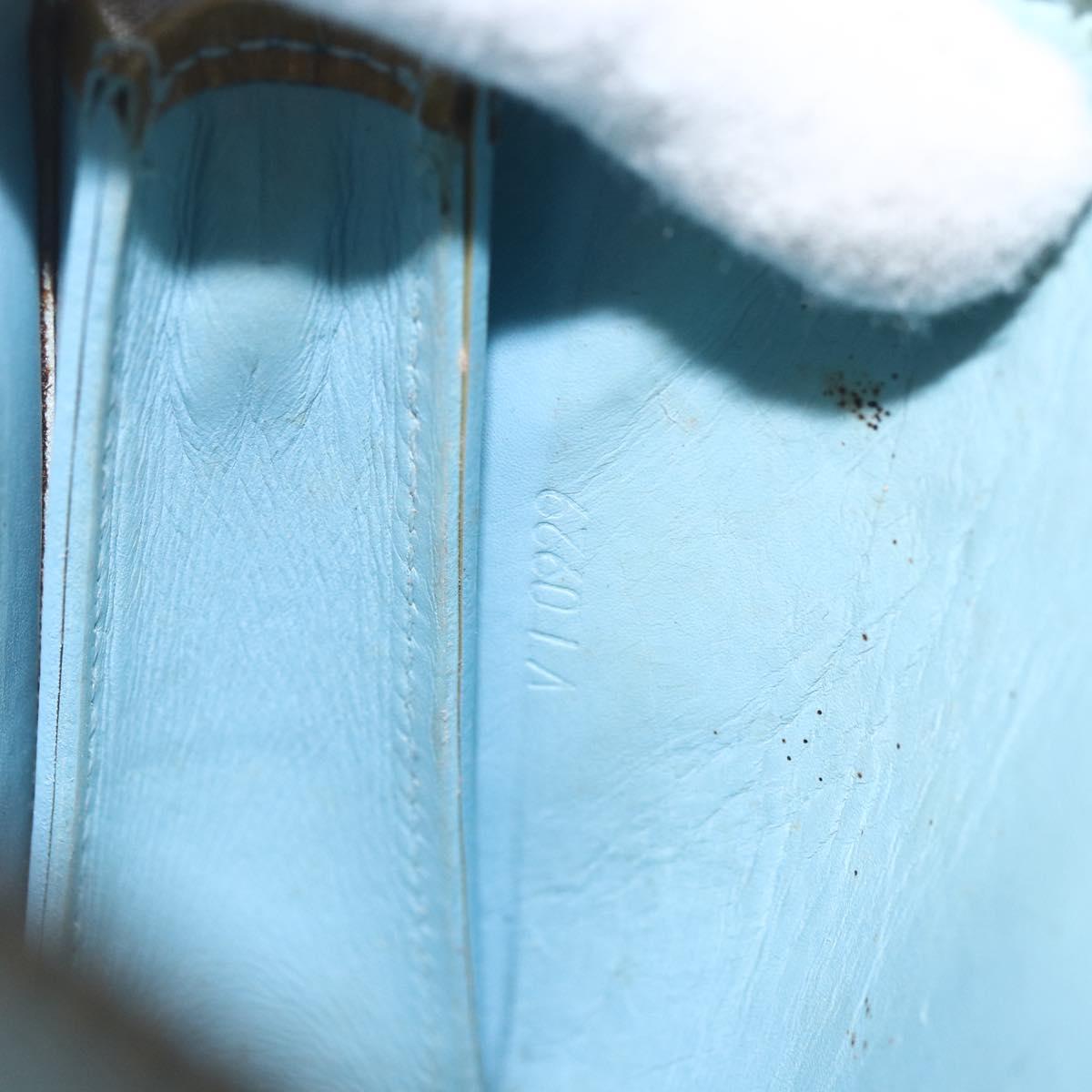 LOUIS VUITTON Monogram Vernis Lexington Pouch Baby Blue M91011 LV Auth ka945