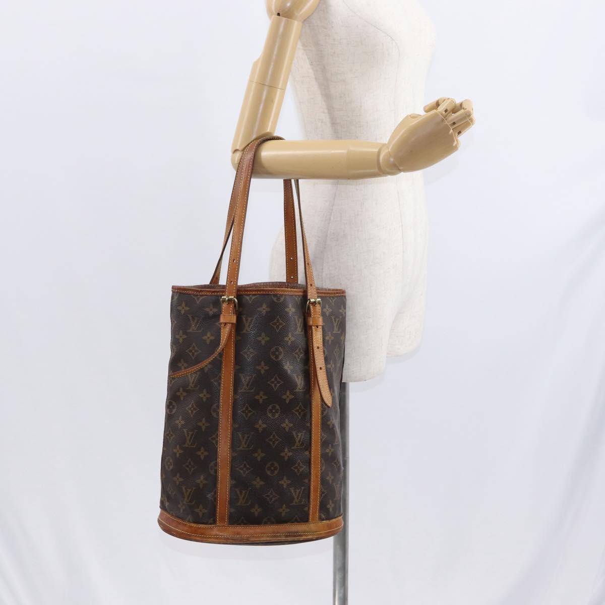 LOUIS VUITTON Monogram Bucket GM Shoulder Bag M42236 LV Auth ka950