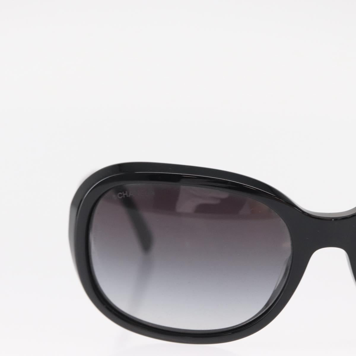 CHANEL Sunglasses plastic Black CC Auth ka958