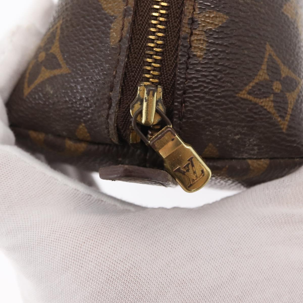 LOUIS VUITTON Monogram Trousse Demi Ronde Cosmetic Pouch M47520 LV Auth ka960