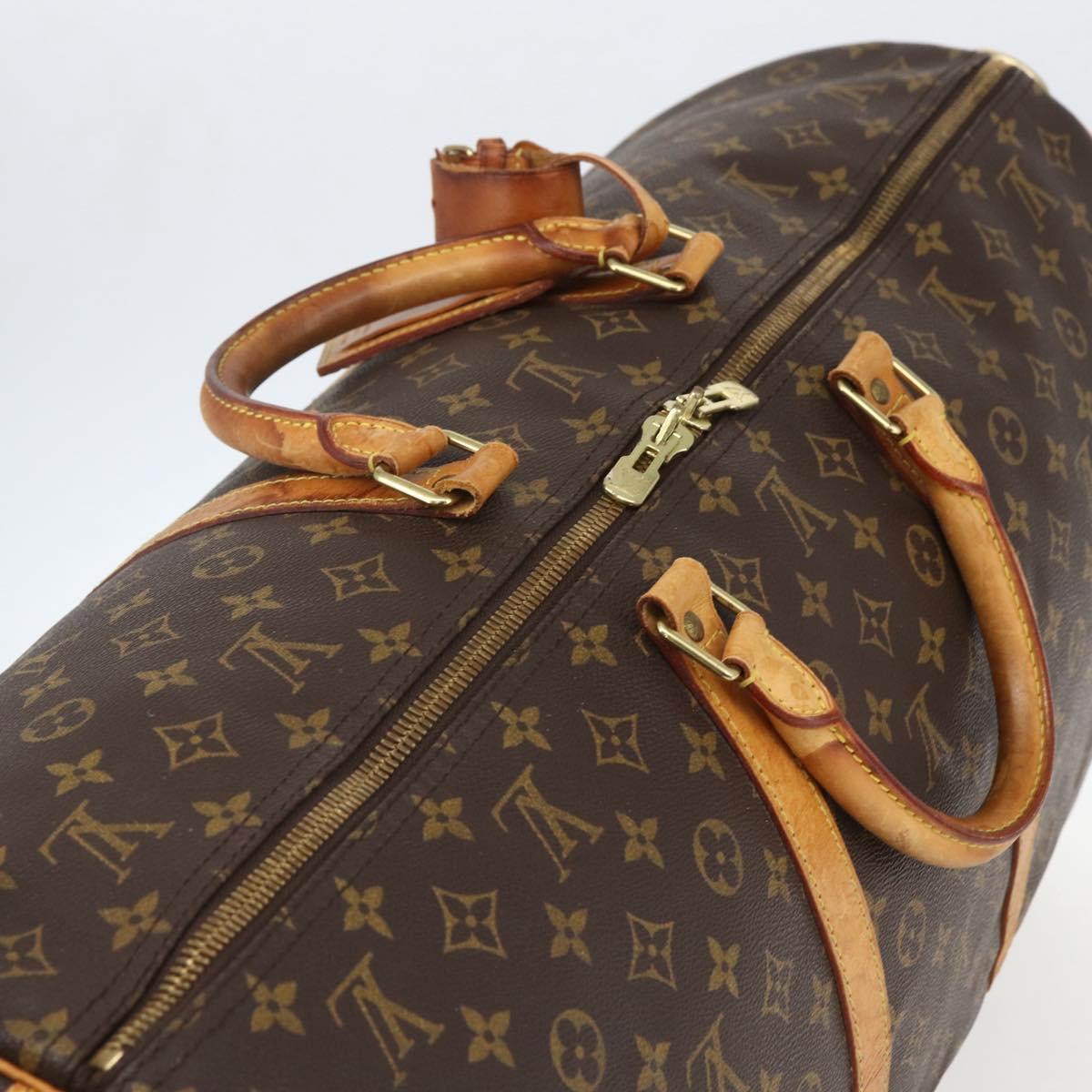 LOUIS VUITTON Monogram Keepall Bandouliere 60 Boston Bag M41412 LV Auth ka964