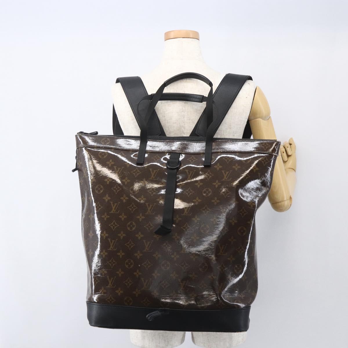 LOUIS VUITTON Monogram Eclipse Glaze Zipped Tote Backpack M43900 LV Auth ka965SAV