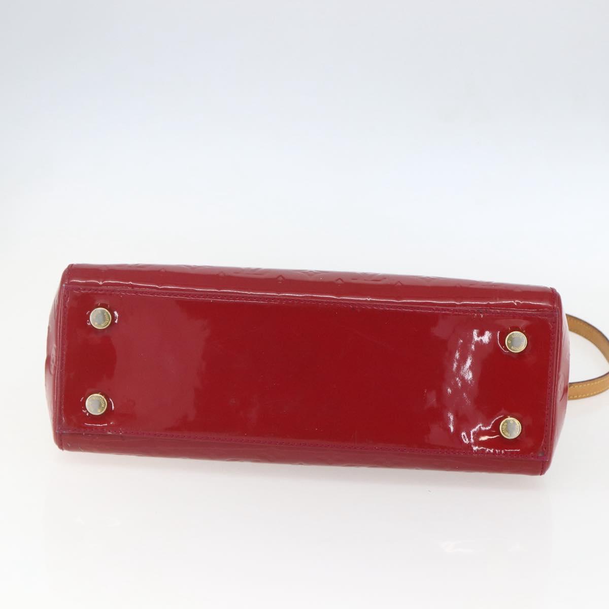 LOUIS VUITTON Vernis Blair MM Hand Bag 2way Rouge Grunadine M91619 LV Auth ka985