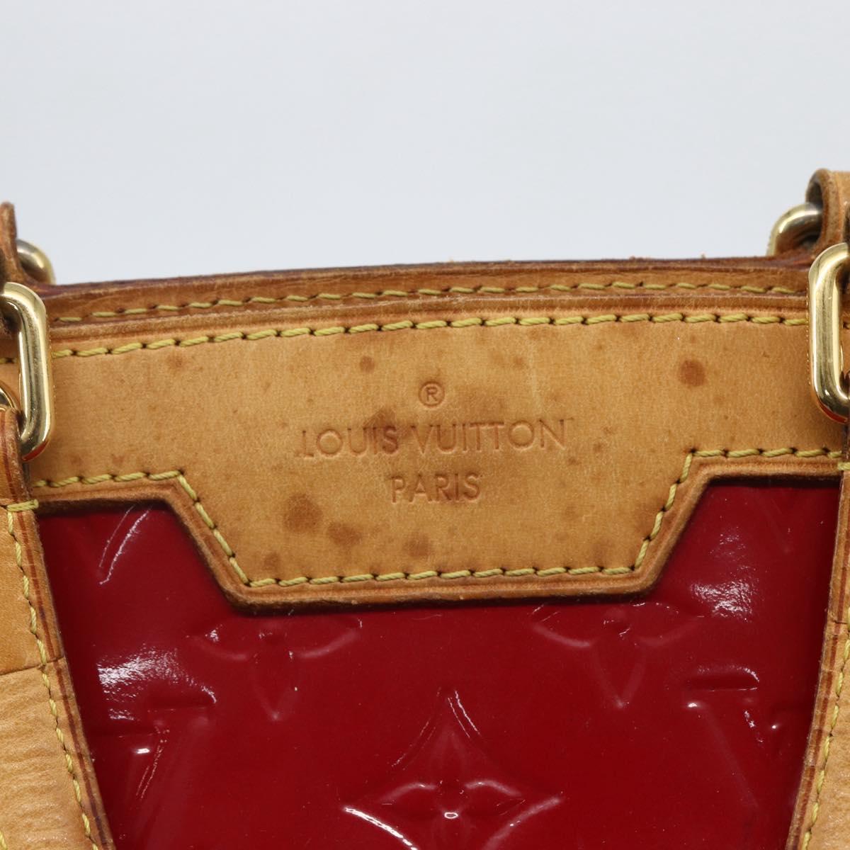 LOUIS VUITTON Vernis Blair MM Hand Bag 2way Rouge Grunadine M91619 LV Auth ka985
